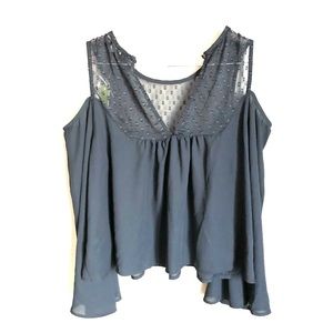 Flowy, black crop top new with tags